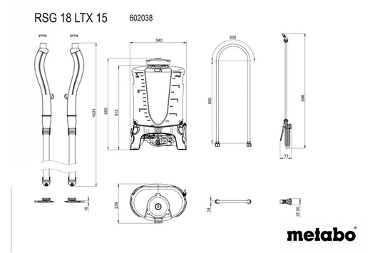 Metabo Pompa irroratrice 15 l a batteria 18V , senza batteria e caricabatterie
