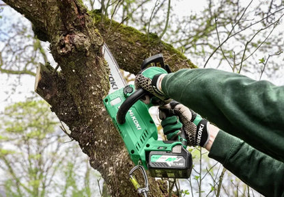 HiKOKI - Motosega a batteria 36V 30 cm, con batteria e caricabatterie