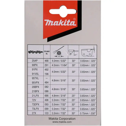 Makita Accessori - Catena di ricambio per sega, lunghezza 30 cm 191H10-7